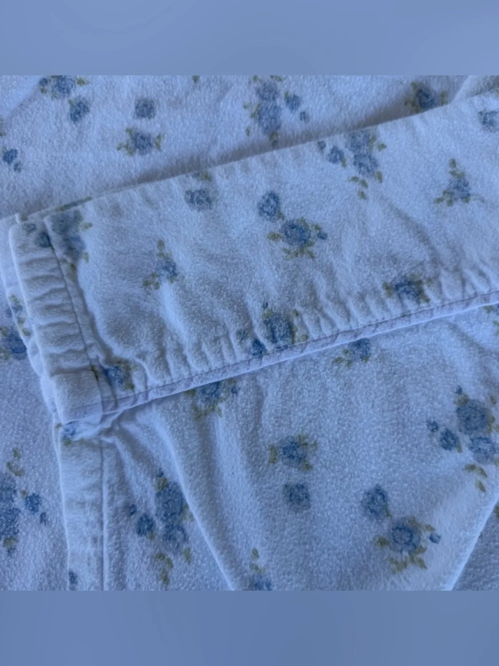Simply Shabby Chic Misty Rose Flannel Flat Sheet F/Q Cottage Farmhouse HTF